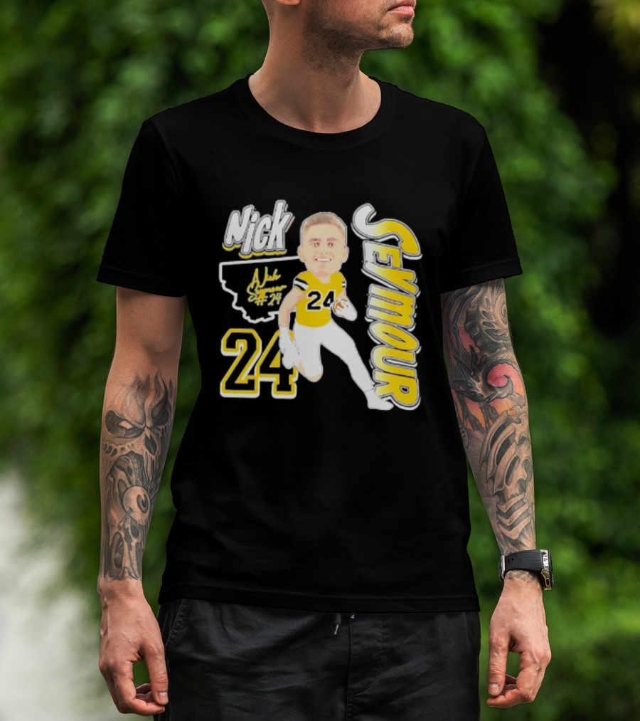 Nick Seymour Montana State Bobcats 2026 Player 24 Caricature T-Shirt