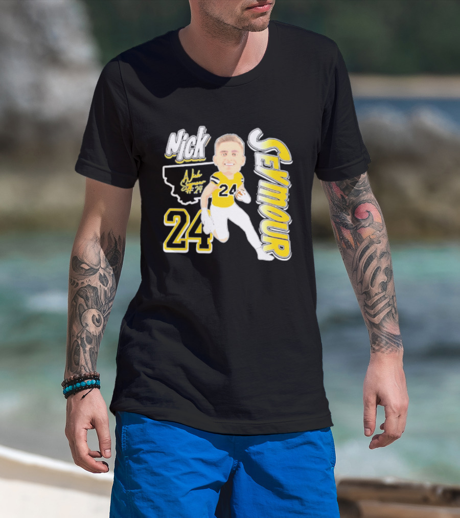 Nick Seymour Montana State Bobcats 2026 Player 24 Caricature T-Shirt