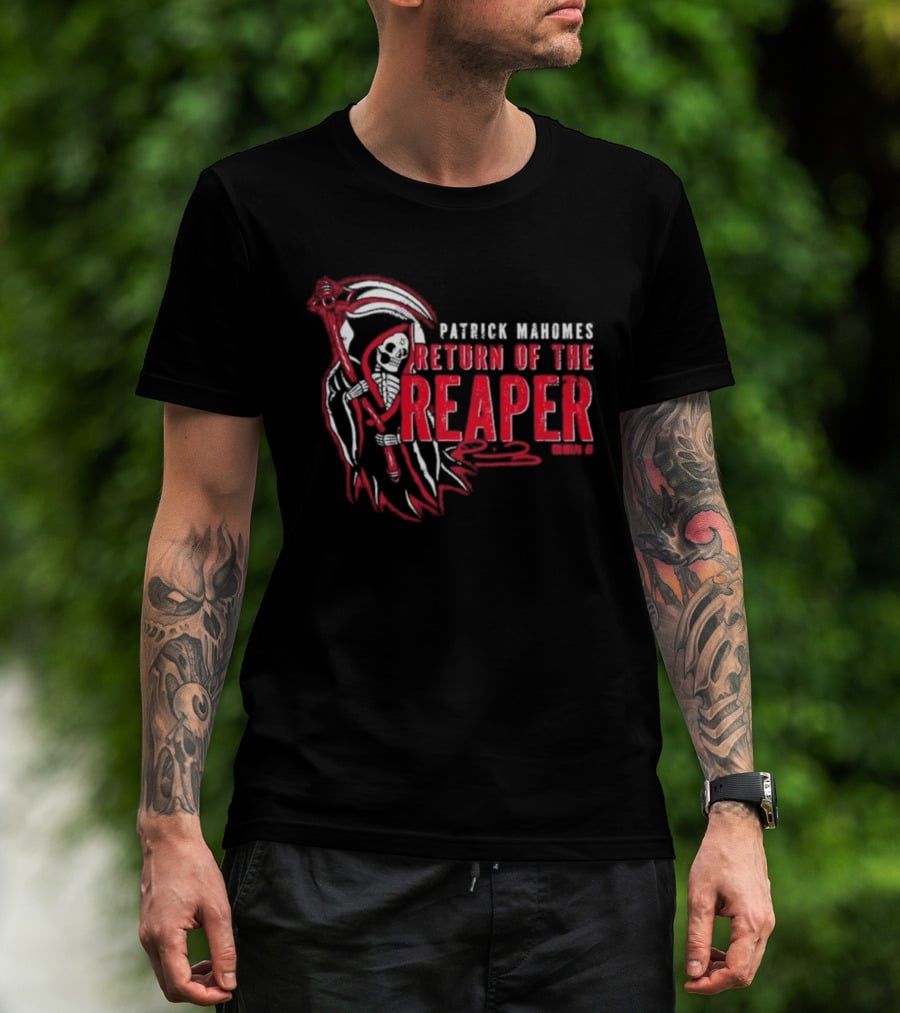 Patrick Mahomes Return Of The Reaper NFL Scythe Iconic Kansas City Chiefs T-Shirt