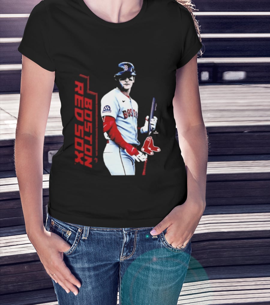 Roman Anthony Boston Red Sox MLB Player Swing Action T-Shirt