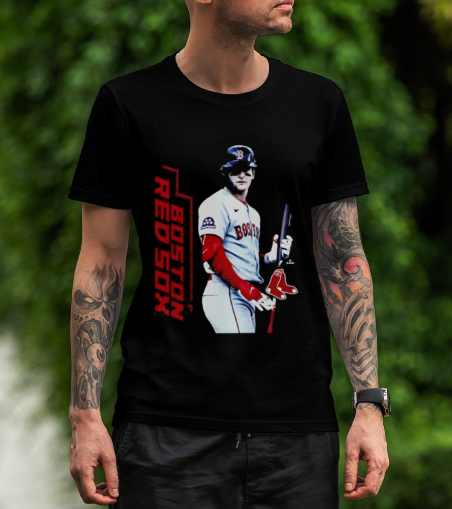 Roman Anthony Boston Red Sox MLB Player Swing Action T-Shirt