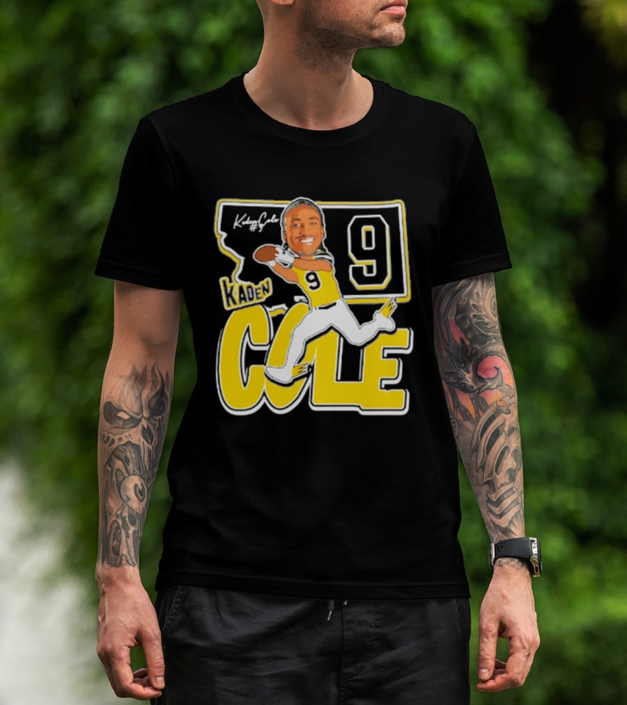 Kaden Cole Montana State Bobcats Player 2026 Caricature Number 9 T-Shirt
