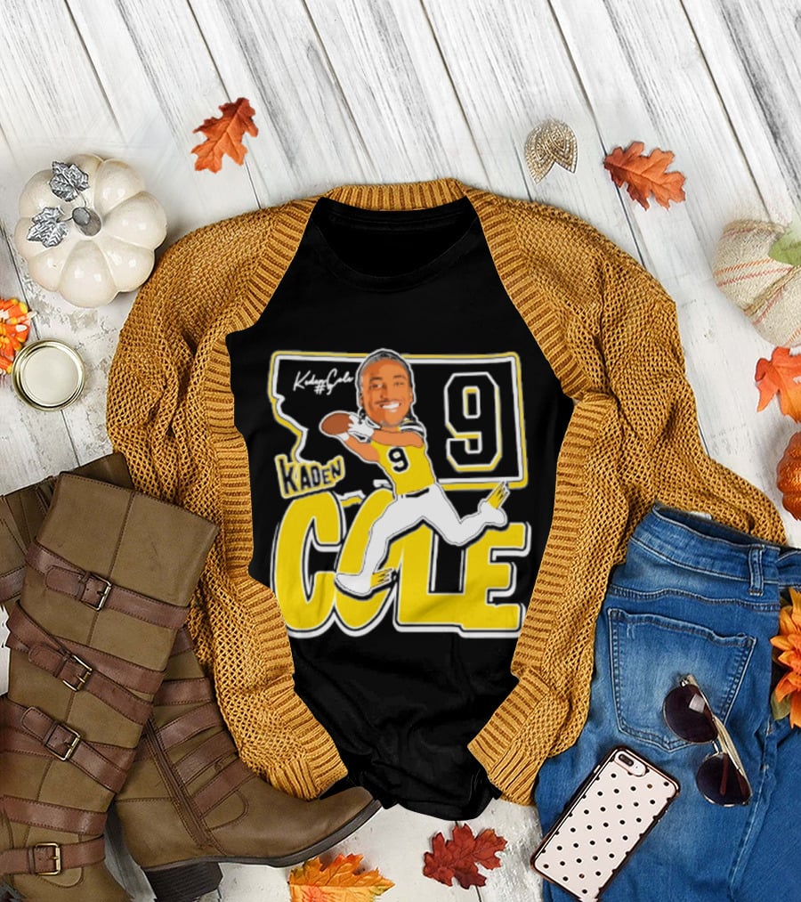 Kaden Cole Montana State Bobcats Player 2026 Caricature Number 9 T-Shirt