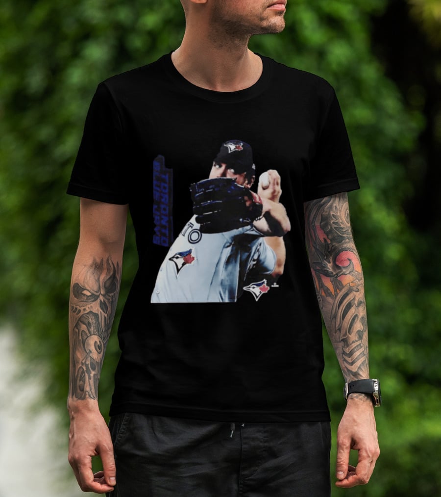 Trey Yesavage Toronto Blue Jays MLB Player Pitching Action T-Shirt