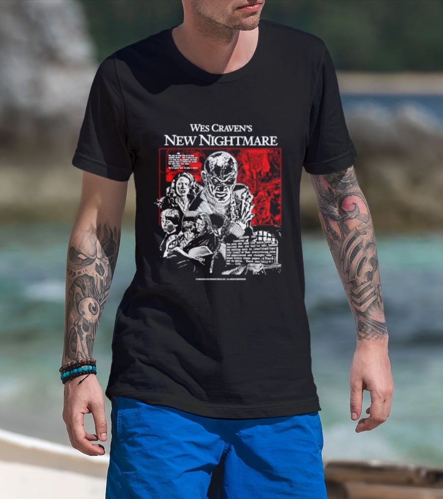 Wes Craven's New Nightmare Freddy Krueger Iconic Horror Movie T-Shirt