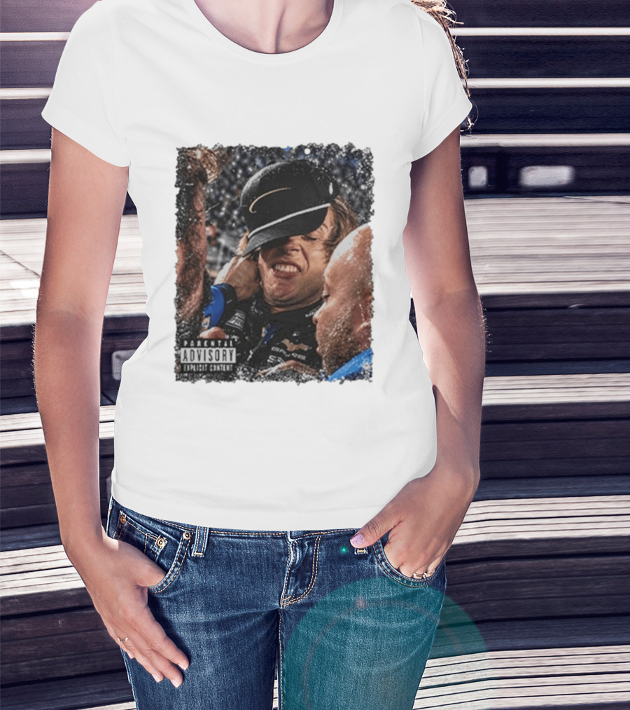 Parental Advisory Explicit Content Ryan Blaney Vs Carson Hocevar T-Shirt