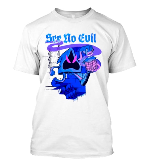 See No Evil Grim Reaper Lantern Spooky T-Shirt