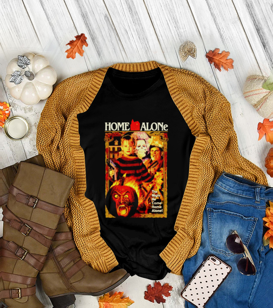 Home Alone The Night He Came Home 80s Movie Mashup T-Shirt