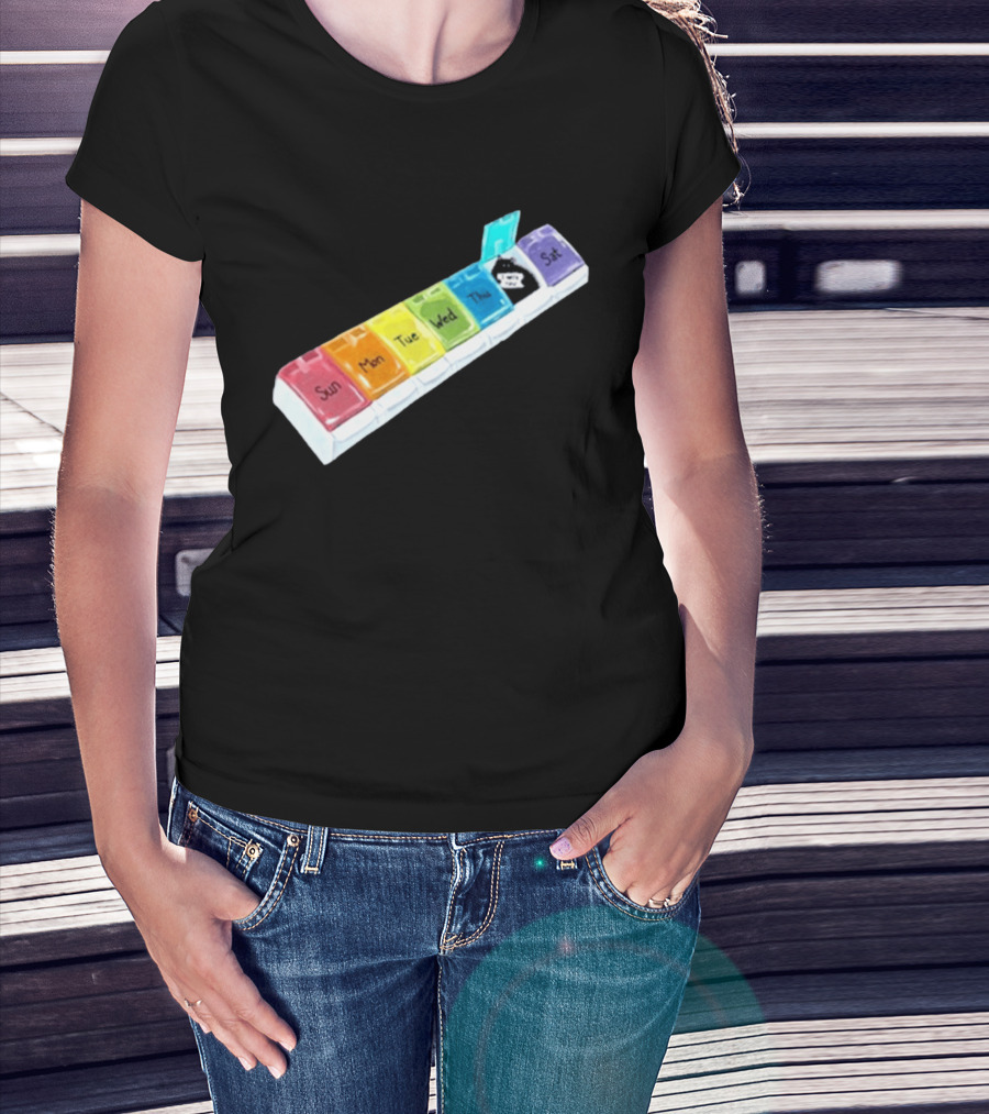 It's About Consistency Friday I Hate You Weekly Pill Organizer T-Shirt