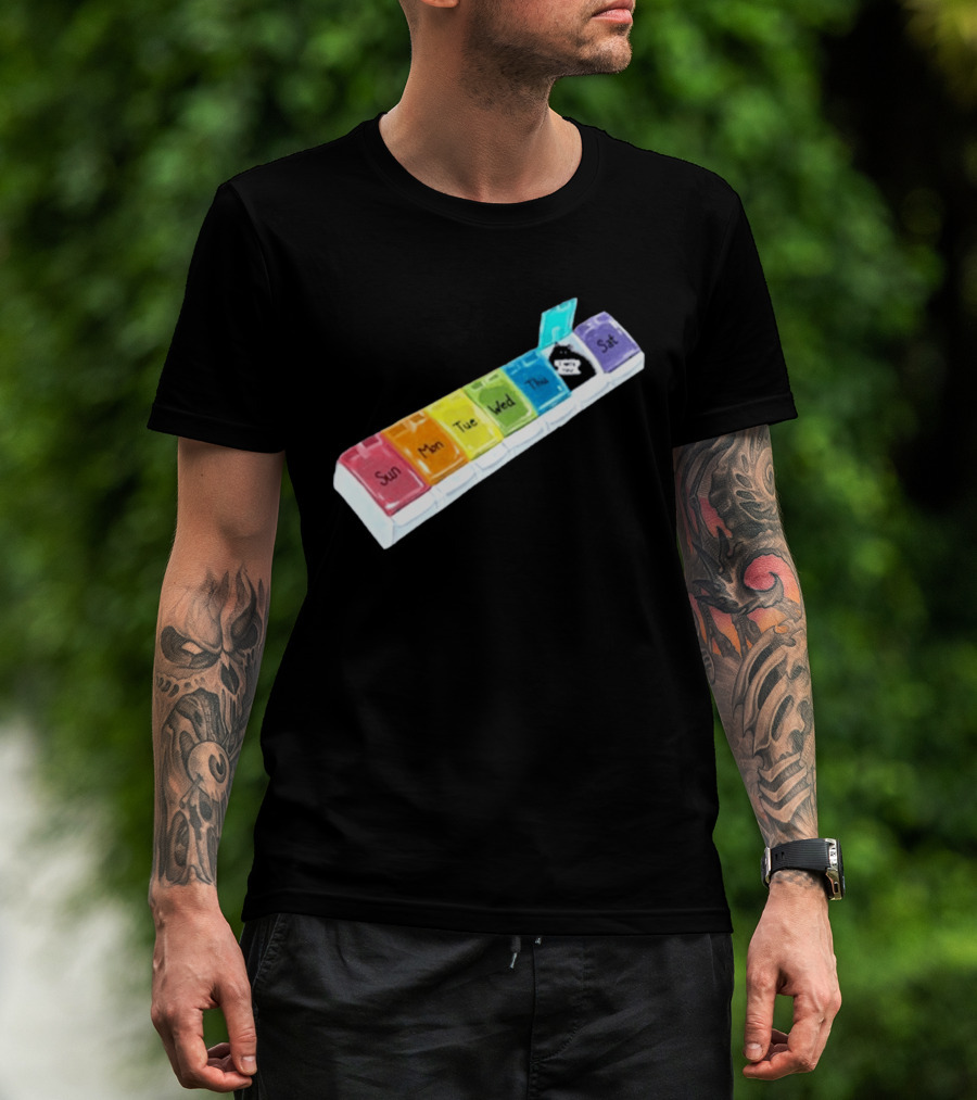 It's About Consistency Friday I Hate You Weekly Pill Organizer T-Shirt