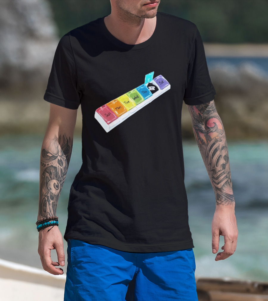It's About Consistency Friday I Hate You Weekly Pill Organizer T-Shirt