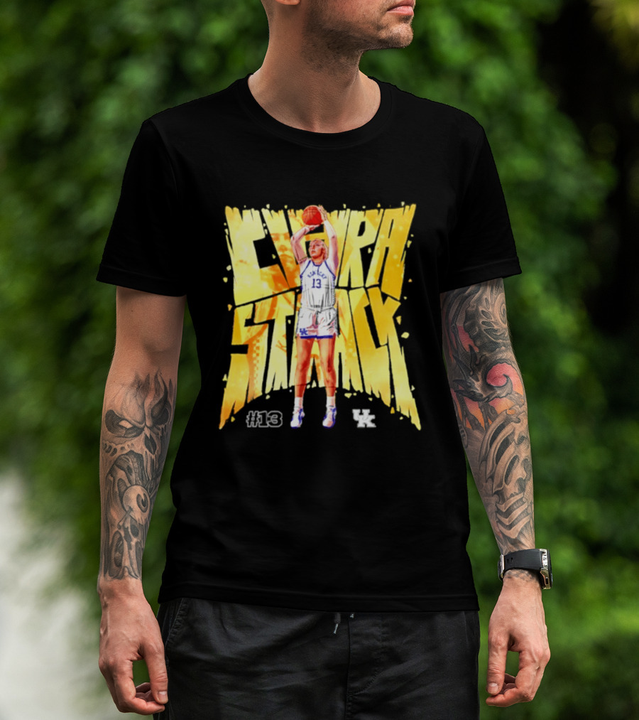 Clara Strack #13 Kentucky Wildcats NCAA Women's Basketball Player Caricature T-Shirt