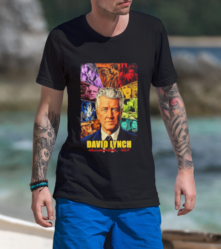 David Lynch Weirdsville USA Iconic Characters Collage T-Shirt