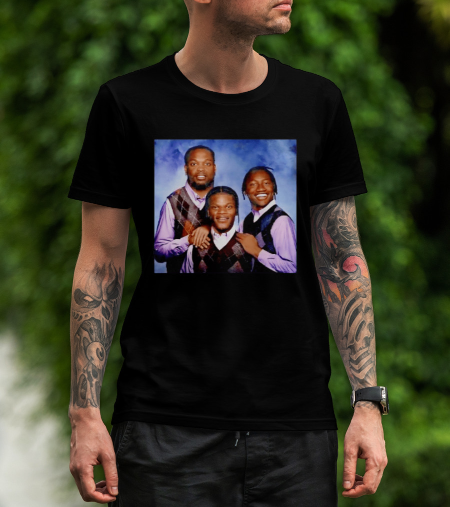 Derrick Henry Lamar Jackson Zay Flowers Baltimore Ravens Step Brothers T-Shirt