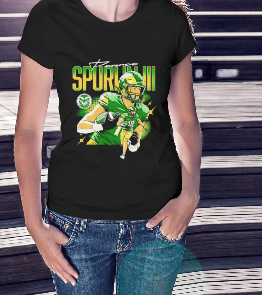 Pearce Spurlin III 18 Colorado State Rams Football NCAA T-Shirt