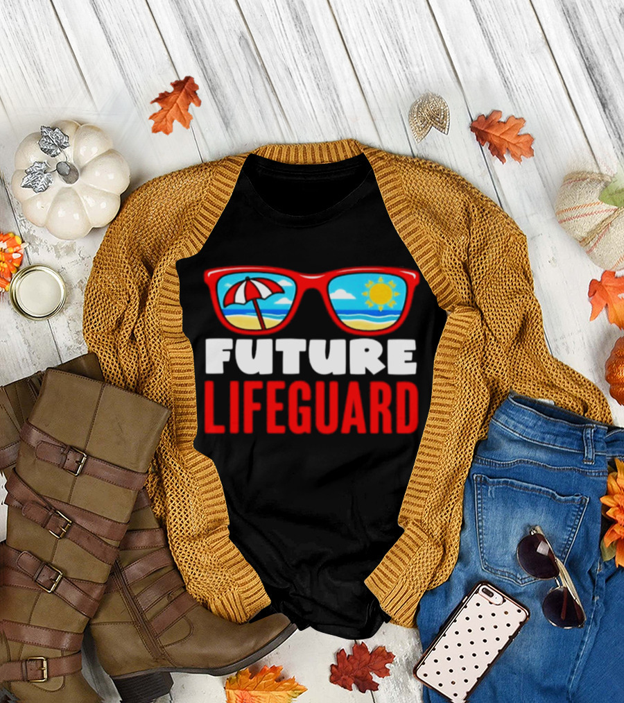 Future Lifeguard Sunglasses Beach Summer Fun T-Shirt