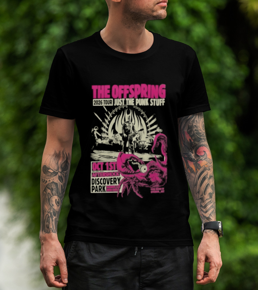 The Offspring Just The Punk Stuff Aftershock Festival 2026 Discovery Park Sacramento Oct 1st T-Shirt