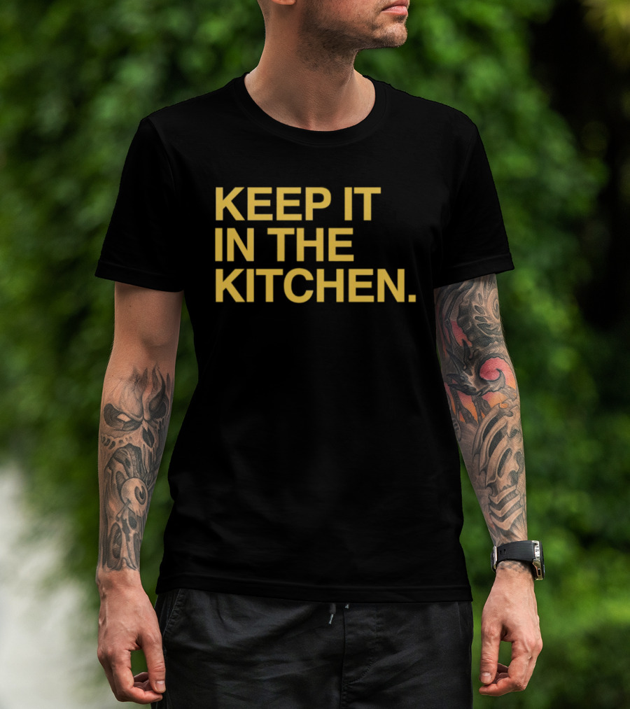 KEEP IT IN THE KITCHEN Notre Dame Fighting Irish Football T-Shirt