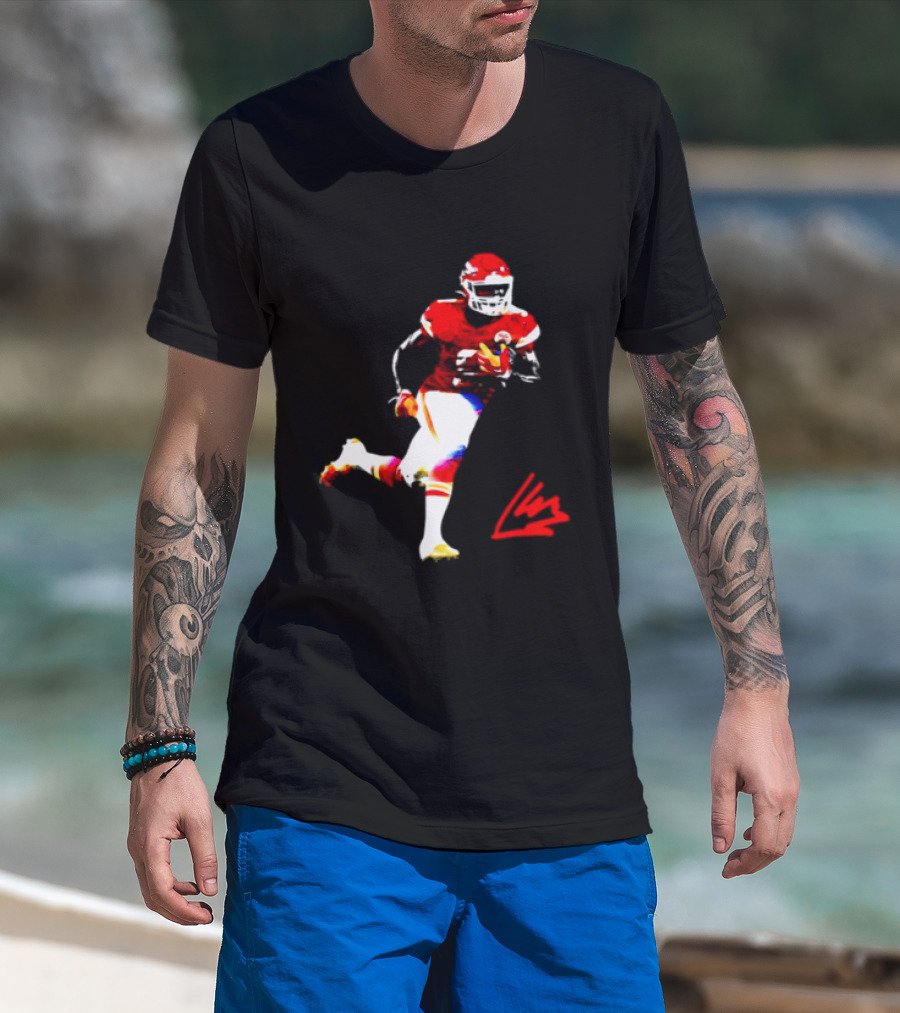 Kenneth Walker III Kansas City Chiefs Running Back Action Play T-Shirt
