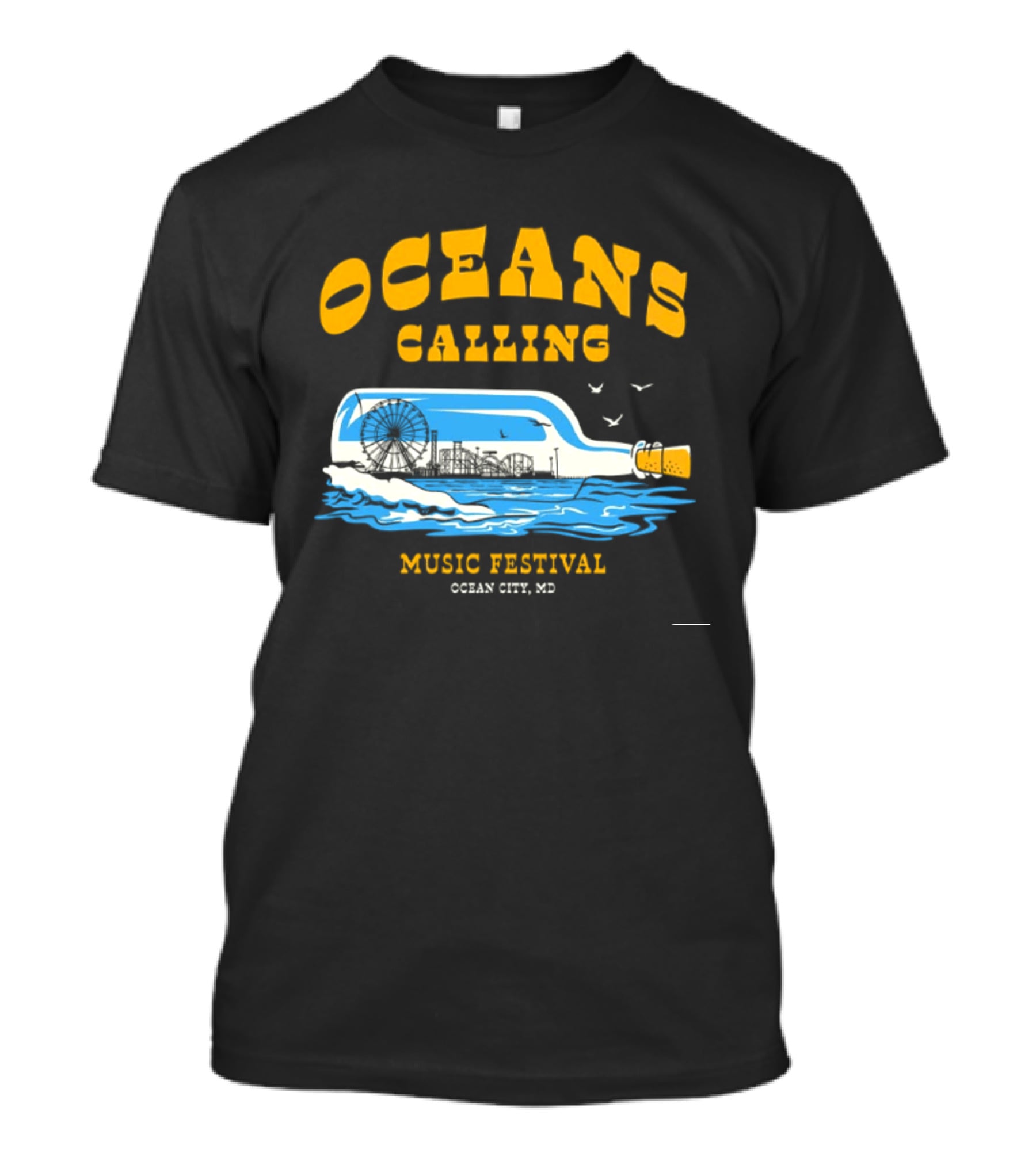 Ocean City MD Oceans Calling Music Festival 2026 Bottle Lineup T-Shirt