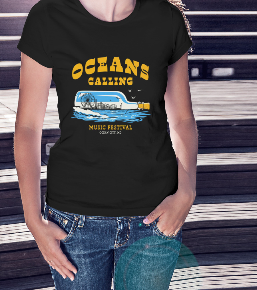 Ocean City MD Oceans Calling Music Festival 2026 Bottle Lineup T-Shirt