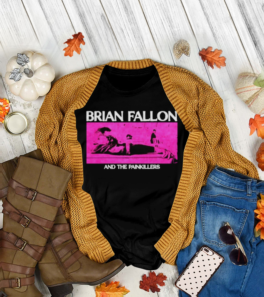 Brian Fallon And The Painkillers Pink Concert Art Gaslight Anthem T-Shirt