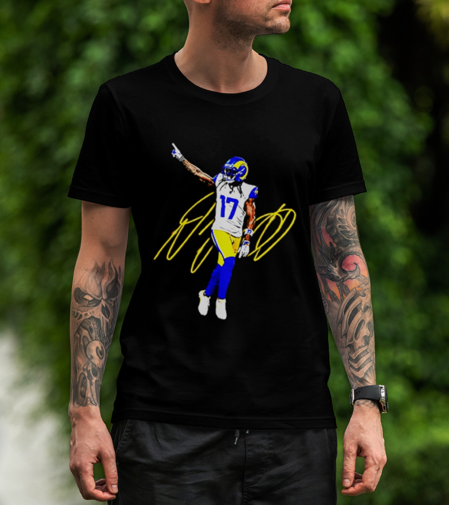 Davante Adams Number 17 Los Angeles Rams NFL Player T-Shirt