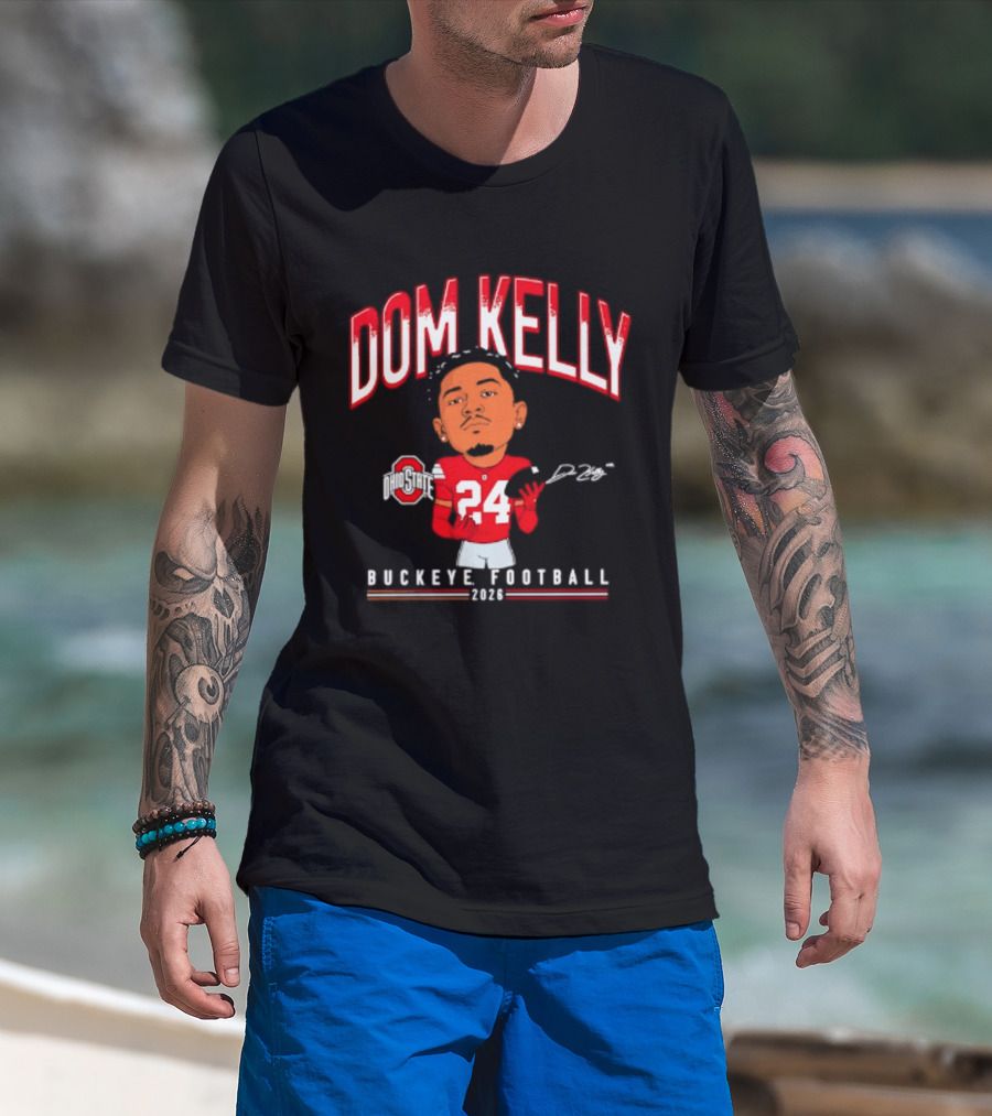 Dom Kelly Ohio State Buckeye Football Caricature 2026 T-Shirt