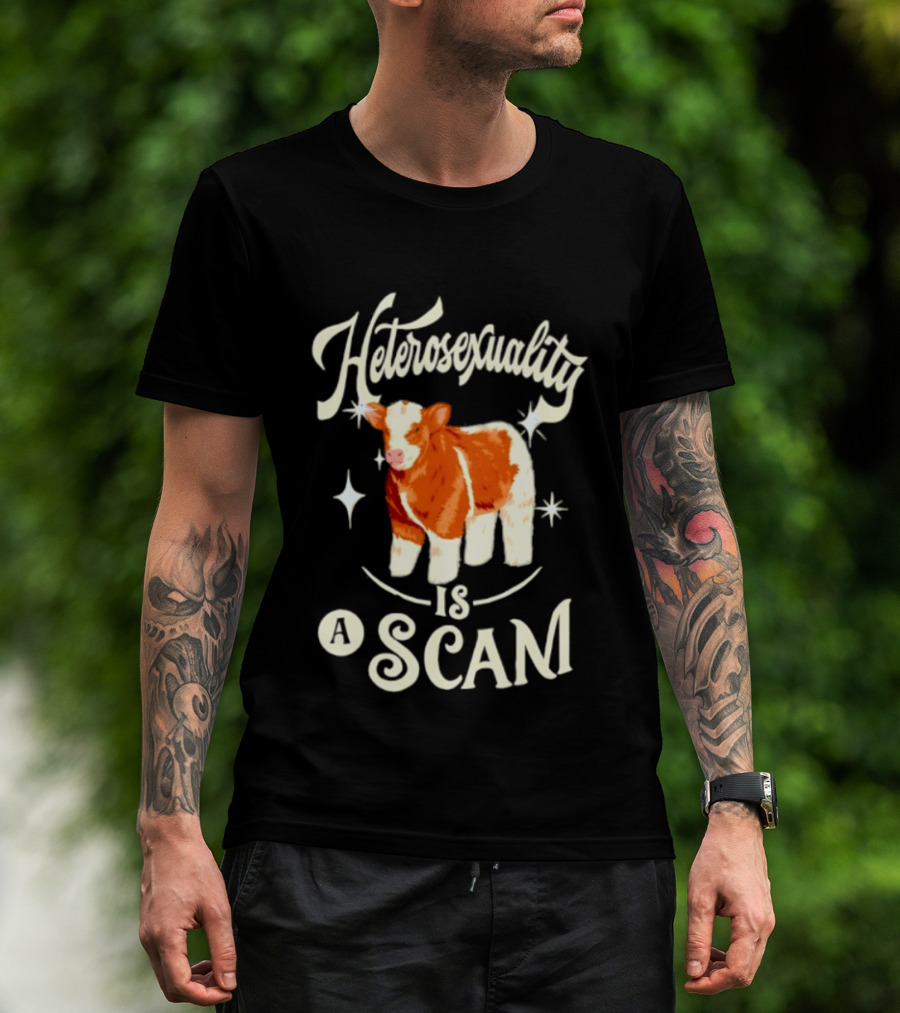 Heterosexuality Is A Scam Cow LGBTQ T-Shirt