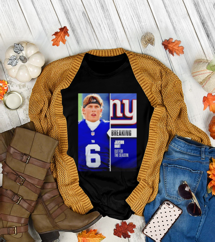 New York Giants Jaxson Dart Breaking Out For The Season T-Shirt