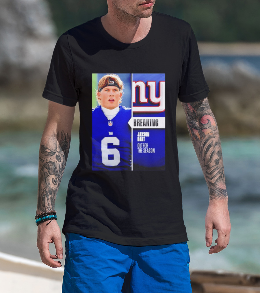 New York Giants Jaxson Dart Breaking Out For The Season T-Shirt