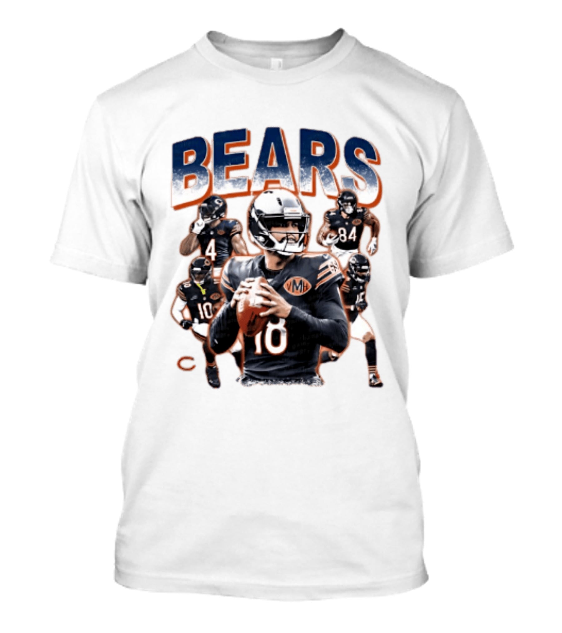 BEARS Chicago 2026 Football Team Collage T-Shirt