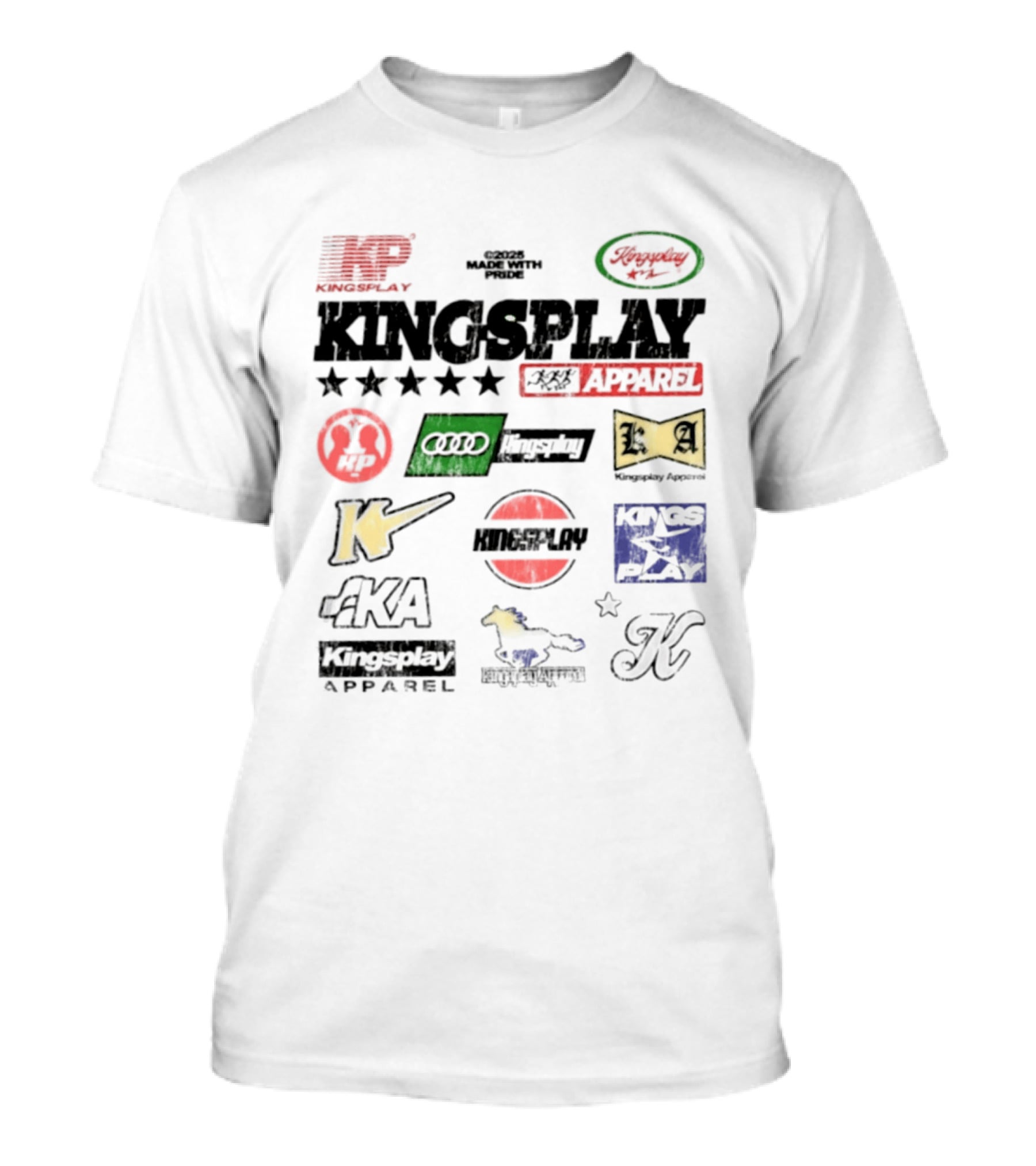 Kingsplay Vintage Style Apparel Collection Logo And Icon Mashup T-Shirt