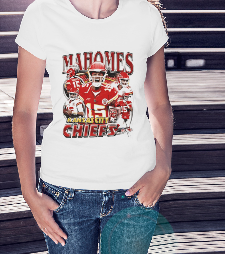 Patrick Mahomes Kansas City Chiefs NFL Player Collage 2026 T-Shirt