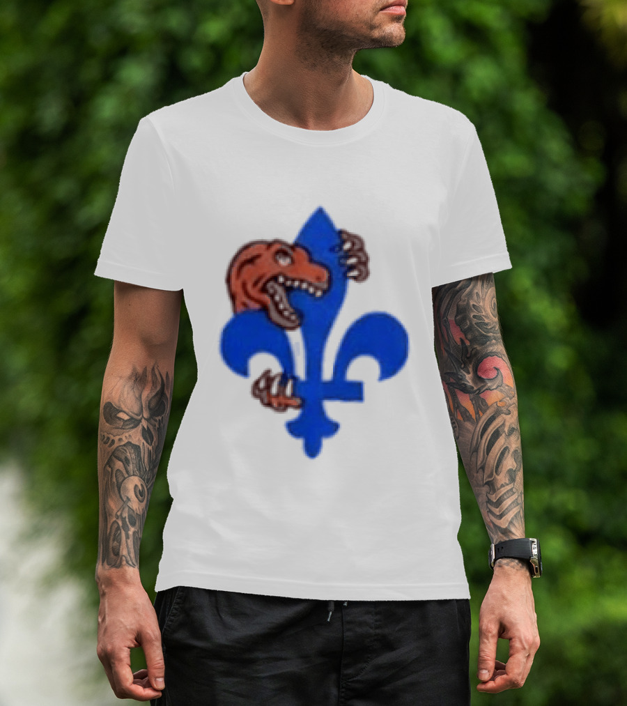 2026 Raptors Quebec Canada Games Fleur De Lis And Dinosaur T-Shirt