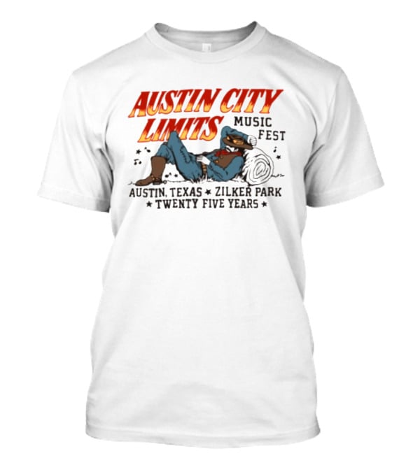 Austin City Limits Music Fest Cowboy Austin Texas Zilker Park Twenty Five Years T-Shirt