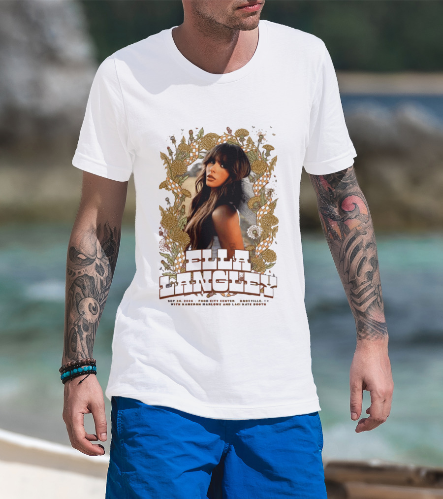 Ella Langley The Dandelion Tour 2026 Knoxville TN September 24 Event At Food City Center T-Shirt