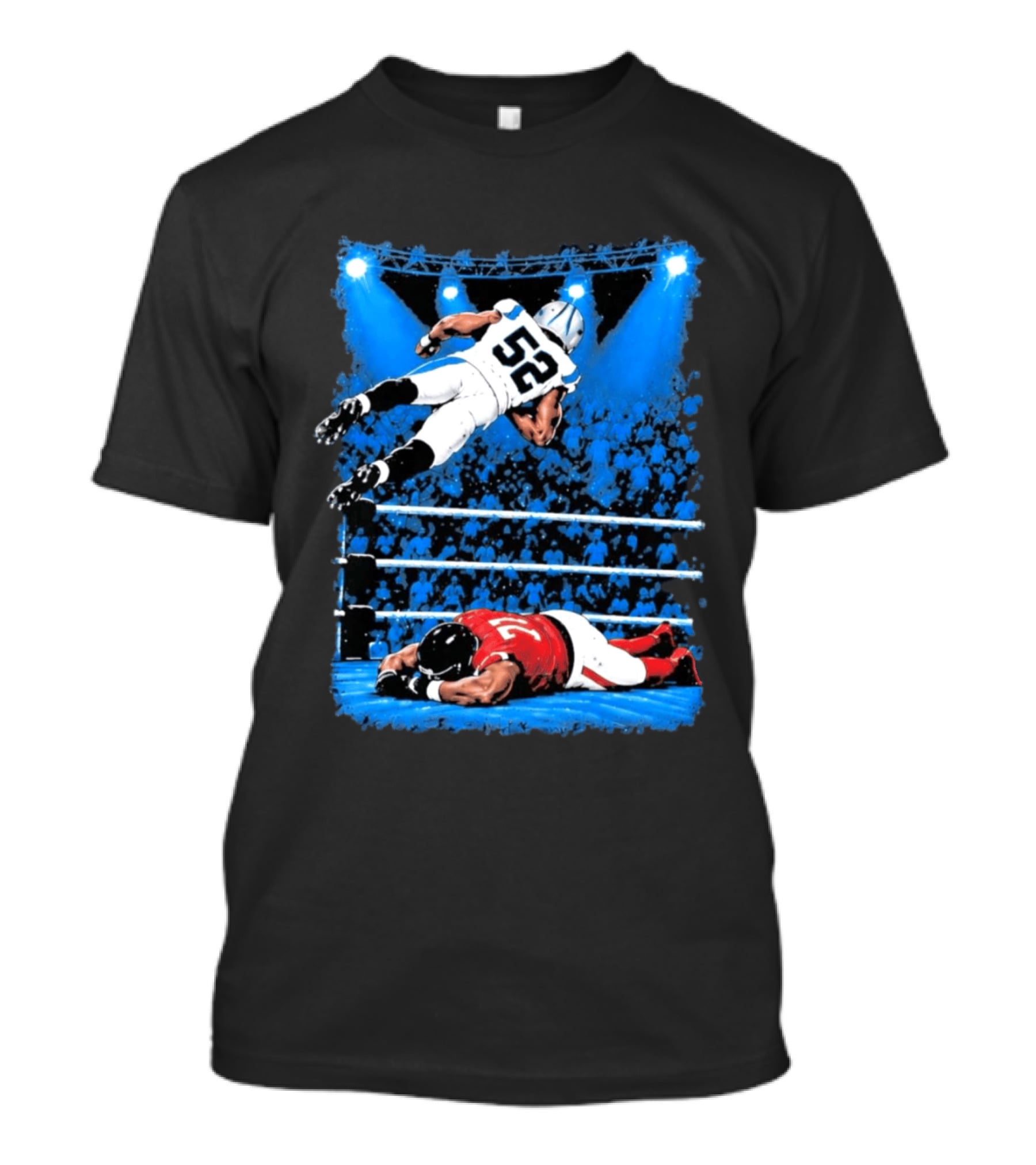 2026 Panthers Trevis Gipson Top Rope Wrestling Leap T-Shirt