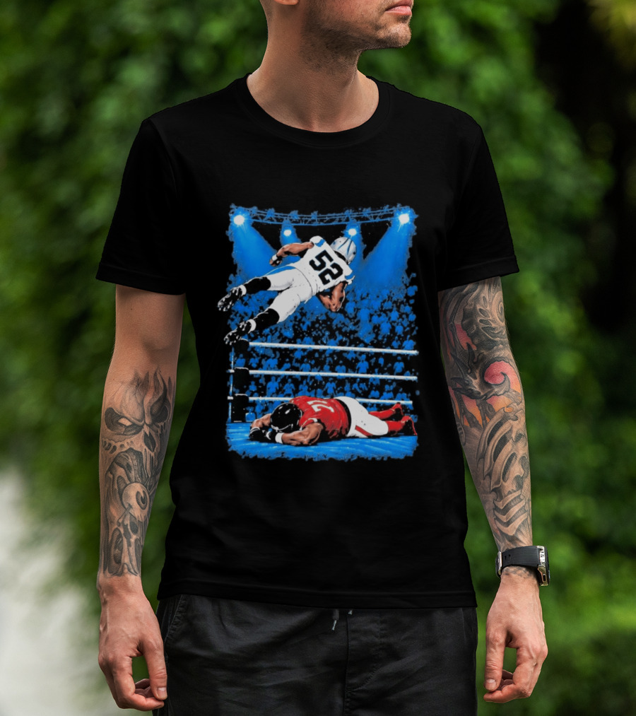 2026 Panthers Trevis Gipson Top Rope Wrestling Leap T-Shirt