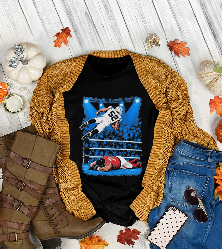 2026 Panthers Trevis Gipson Top Rope Wrestling Leap T-Shirt