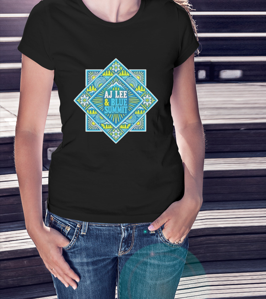 AJ Lee & Blue Summit Bluegrass Folk Americana Mandala T-Shirt