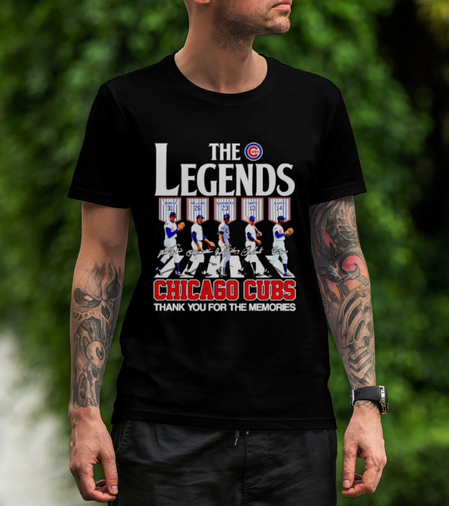 Chicago Cubs The Legends 31 23 10 14 Thank You For The Memories T-Shirt