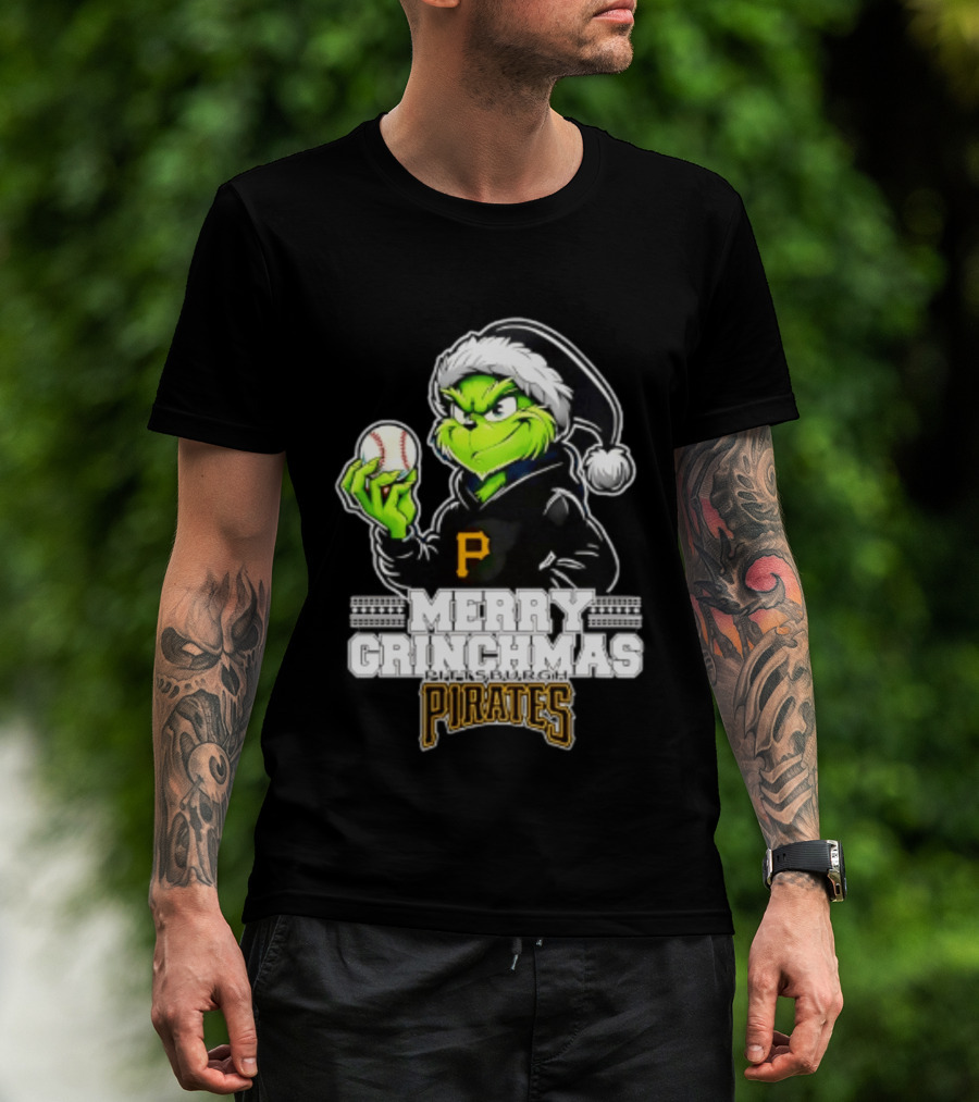Merry Grinchmas Pittsburgh Pirates Baseball Christmas 2026 T-Shirt