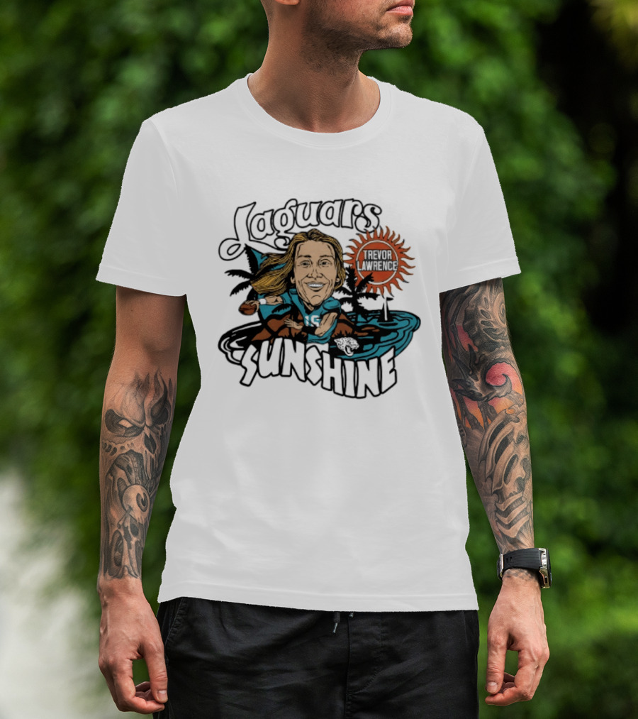 Jacksonville Jaguars Sunshine Caricature Trevor Lawrence T-Shirt