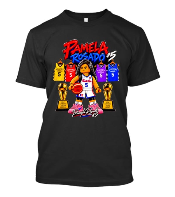Pamela Rosado #5 Puerto Rico Champion Legacy Basketball Jerseys And Trophies T-Shirt