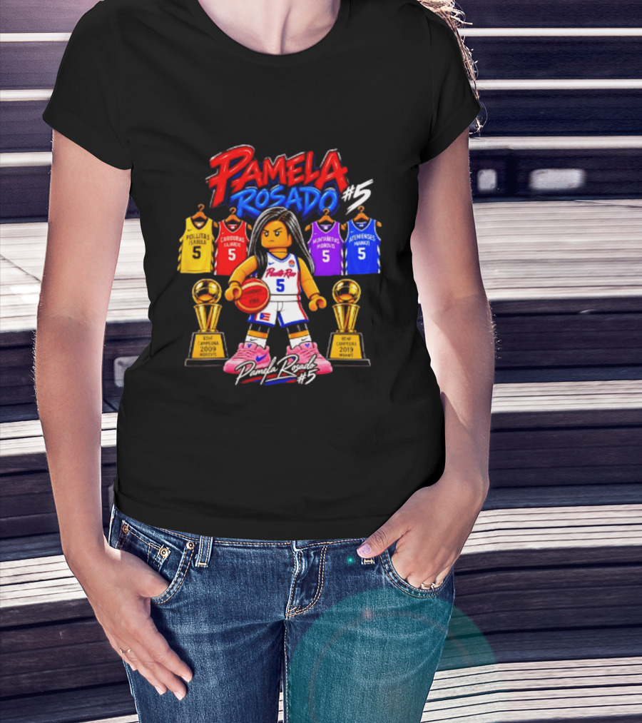 Pamela Rosado #5 Puerto Rico Champion Legacy Basketball Jerseys And Trophies T-Shirt