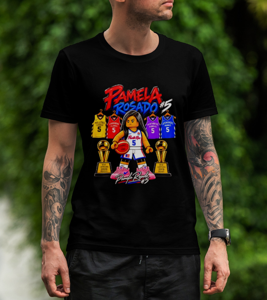 Pamela Rosado #5 Puerto Rico Champion Legacy Basketball Jerseys And Trophies T-Shirt