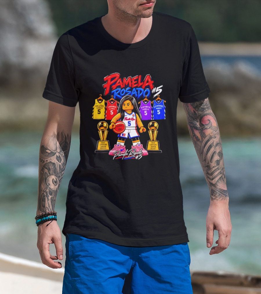 Pamela Rosado #5 Puerto Rico Champion Legacy Basketball Jerseys And Trophies T-Shirt
