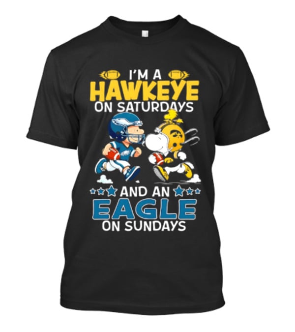 Peanuts I'm A Hawkeye On Saturdays And An Eagle On Sundays T-Shirt