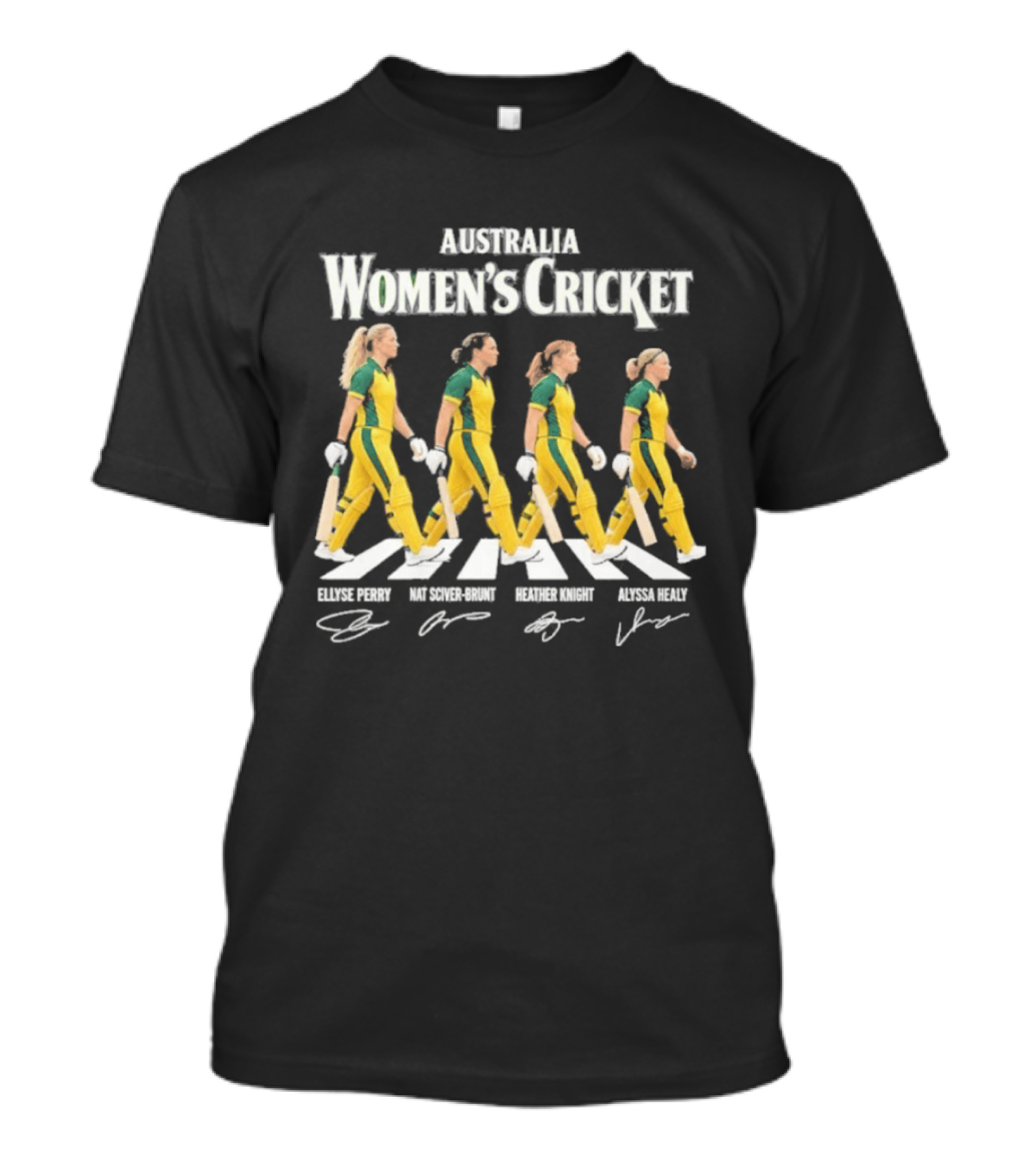Australia Womens Cricket Abbey Road Ellyse Perry Nat Sciver Brunt Heather Knight Alyssa Healy T-Shirt
